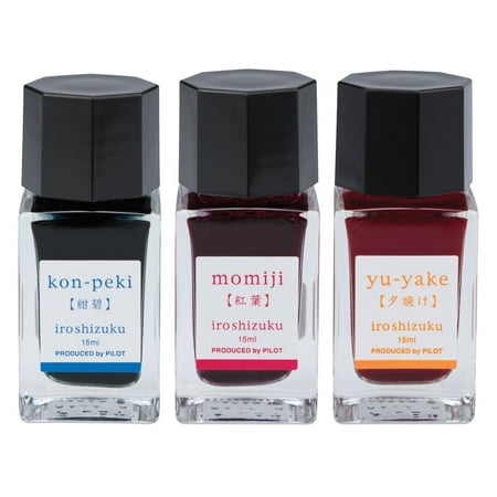 Namiki Pilot Iroshizuku Mini Bottled Ink - Orange & Red & Turquoise - 3-Pack Summer Set