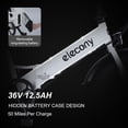 thumbnail image 6 of ELECONY Folding Electric Bicycle for Adult 20"Fat Tire with 350W 36V/12.5AH Battery 7 speeds ebike Urban Commute Moped Ebike for Snow, Beach, Mountain, Grey/White, 6 of 6