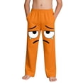 thumbnail image 2 of Kids Unisex Joggers Tearful Eyes Cartoon Print Soft Cotton Sweatpants Elastic Waist Trousers for Casual Play, 4-13Y, 2 of 9