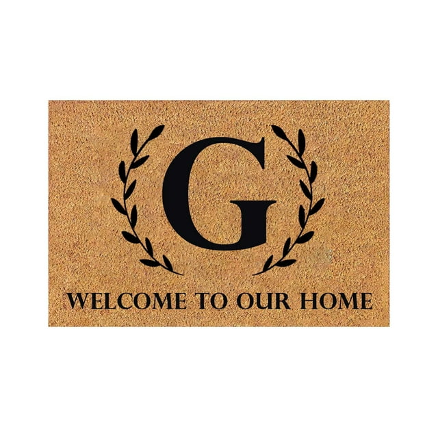 VogueV A-Z Alphabet Doormat - Personalized Entry Rug for Graduation G