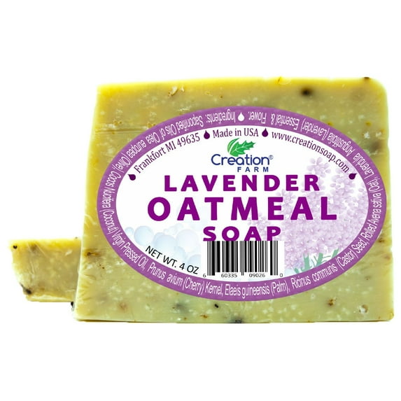 Lavender Oatmeal Soap Two 4 oz Bar Pack by Creation Farm