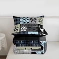 thumbnail image 4 of Erosebridal Retro Cabin Decor Comforter Set Full, Deer Bear Elk Quilt Vintage Rustic Farmhouse Bedding Set Western Cowboy Wildlife Patchwork Duvet Insert 3 Pieces With 2 Pillow Cases, Grey Black, 4 of 7