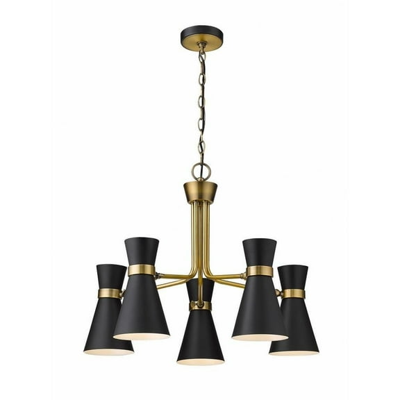 5 Light Chandelier in Modern Style-20 inches Tall and 27 inches Wide Bailey Street Home 372-Bel-4186037