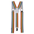 thumbnail image 2 of Rainbow Multi Color Elastic Braces Clip On Suspenders, 2 of 4