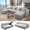 Light Grey, variant on Howcool 124" Modular Sectional Sleeper Sofa, U-Shaped Pull-Out Bed with Storage Chaise, Fluffy Plush Corduroy Fabric, Cup Holders & USB Charging for Living Room,Light Grey