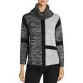thumbnail image 1 of Heather B Chandails à Blocs de Couleur pour Femmes, Gris, Grand, 1 of 1