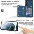 thumbnail image 2 of Dteck Case for Samsung Galaxy S23 Plus,Magnetic Leather Card Slots Wallet Case Shockproof Rubber Kickstand Back Cover for Galaxy S23+,Blue, 2 of 9