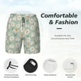 thumbnail image 5 of Haiem Daisies Flowers Mens Swim Trunks with Compression Liner 2 in 1 Swimming Shorts Stretch Swimwear Quick Dry,Board Shorts-XX-Large, 5 of 9