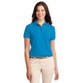 thumbnail image 1 of Port Authority ®  Ladies Silk Touch Polo.  L500 Xs Turquoise, 1 of 2