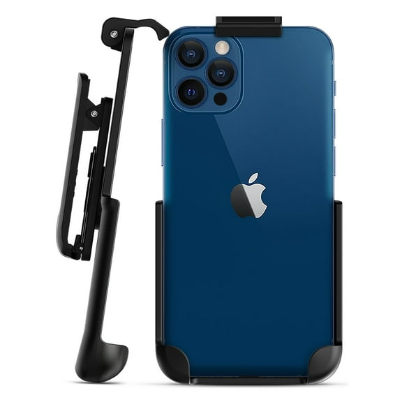 Encased Holster for Apple iPhone 12/ iPhone 12 Pro (ClipMate Series) Case Free Belt Clip Design with Rotating Holster - Black