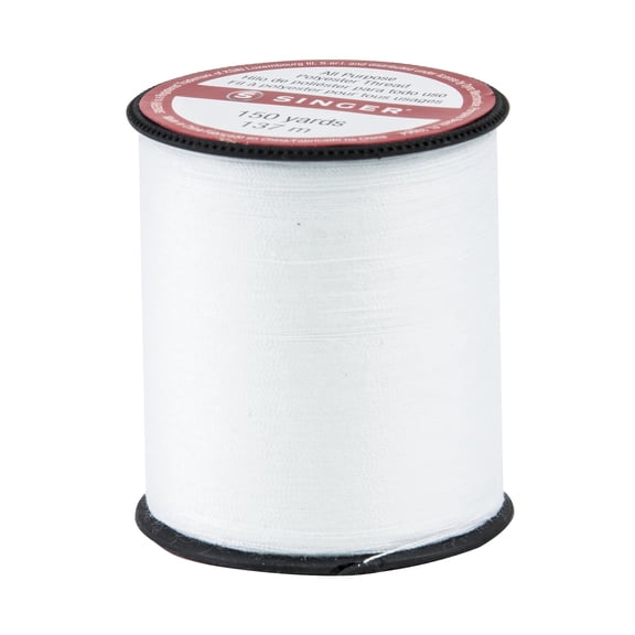 Singer All-Purpose Polyester Thread 150yd-White (Pack of 4)