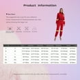 thumbnail image 5 of TiaoBug Woman Fire Fighter Costume Halloween Outfit Long Sleeve Front Zipper Bodysuit Uniform Jumpsuit Black M, 5 of 5
