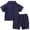 a-Khaki149, variant on FINALGANG Toddler Boys Girls Solid Color Letter Print Polo Shirt Set Short Sleeve Button Down Casual Top Loose Fit Shorts Two Piece Outfit For Summer Daily Wear Trendy Outfit