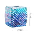 thumbnail image 2 of Mosaic Glass Tissue Holder | Decorative Tissue Cover | Bathroom Accessory | Square Box G, 2 of 6