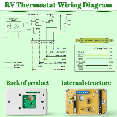 Phyun 3106995.032 RV Analog Thermostat Replacement (Cool Only/Furnace)