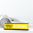 thumbnail image 2 of Normal is The New Boring, Black Frame, Desk Sign (2x8"), 2 of 3