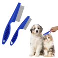 thumbnail image 1 of Peine para el pelo de mascotas Eliminación de manchas de lágrimas, paquete de 2 Peines multifuncionales para el cuidado de mascotas Kit 2 en 1 Peines para perros Masaje de aseo de acero inox, 1 of 5