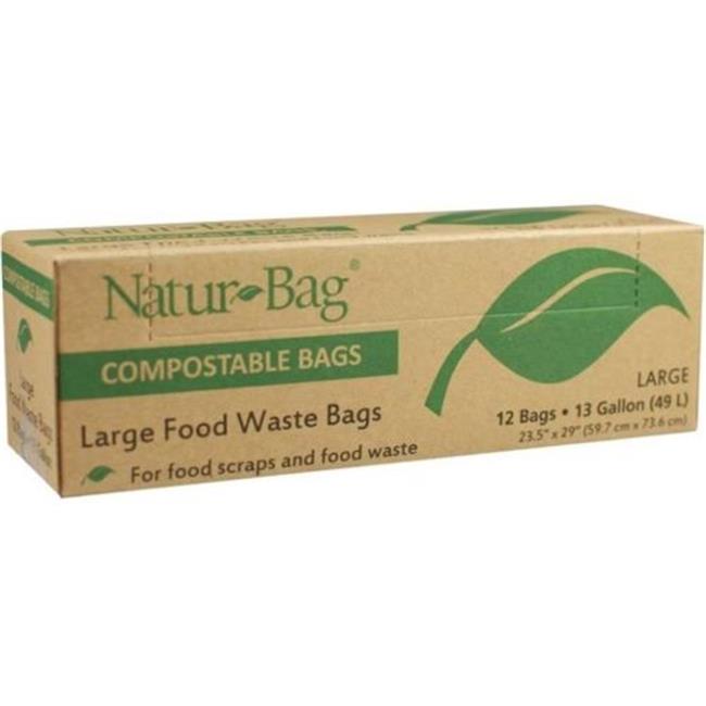 NaturBag 912378 3 gal Bag Compostable, Plastic