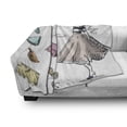 thumbnail image 3 of Heels and Dresses Soft Flannel Fleece Throw Blanket, Summer Fashion Clothing Pattern and Accessories with Young Woman Theme, Cozy Plush for Indoor and Outdoor Use, 50" x 70", Multicolor, by Ambesonne, 3 of 6