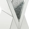 thumbnail image 2 of Noe 24 Inch Mirrored End Table V Pedestal Base Faux Diamond Silver - Saltoro Sherpi, 2 of 5