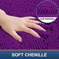 thumbnail image 2 of Alfombra de baño Smiry Luxury Chenille en forma de U, 60 x 50 cm, color violeta, 2 of 8
