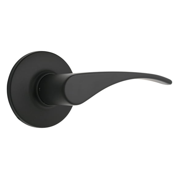 Brinks Passage Hall/Closet Modern Vervo Style Door Lever, Matte Black Finish