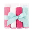 thumbnail image 2 of Hudson Baby Infant Girl Super Soft Cotton Washcloths, Lattice, One Size, 2 of 2