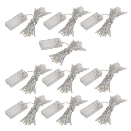 

Cool White 10 pk of 20 LEDs Mini Bulb Battery Operated 10 ft/3 m Corridor Garden Photo Frame Bedroom Home Craft