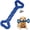 Blue, variant on Dog Chew Toys for Aggressive Chewers, Likaty Indestructible Dog Toy Puppy Chew Teething Toys for Large Medium Small Dogs,Blue