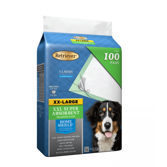 Retriever Unscented Puppy Training Pads, XXL, 100 ct.
