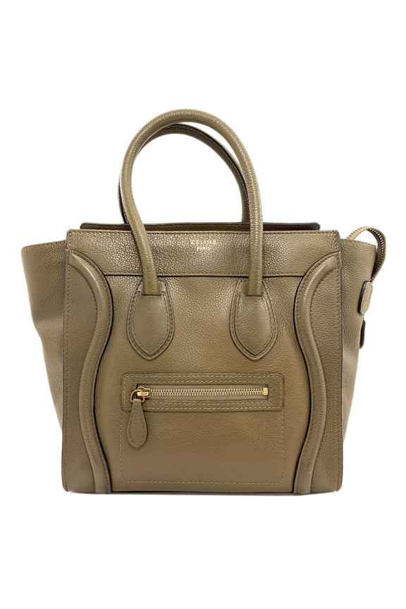 Pre-Owned Celine Luggage Micro Handbag, Calfskin, Women's