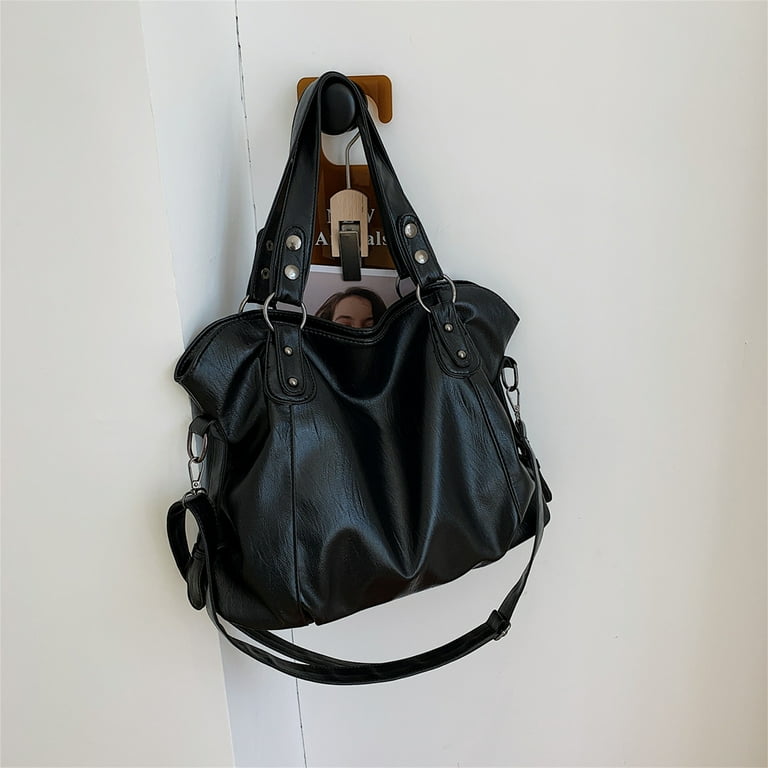 Yucurem Leather Handbag Big Casual Mommy Travel Shopper Tote