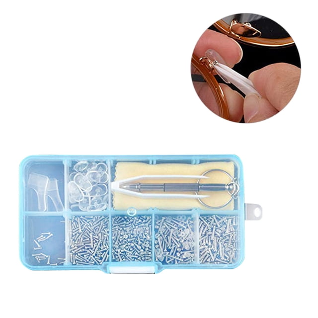HAMPPLIES Para Reparación Y Mantenimiento De Gafas Con Más De 500 Piezas Y Tornillos Variados