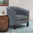 thumbnail image 2 of Trent Home Faux Leather Gray Chair Rectangular Removable Cushion 29.9"H Unassembled, 2 of 6