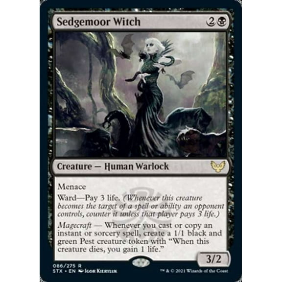 MtG Strixhaven: School of Mages Rare Sedgemoor Witch #86