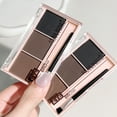 thumbnail image 3 of 3-Color Brow Powder Set with Brush - Long-lasting, color-resistant, versatile contour makeup set for natural, three-dimensional (01), 3 of 7