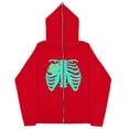 thumbnail image 1 of Sudadera con esternón oscura Y2K europea y americana, sudaderas con capucha para hombres y mujeres, pareja gótica, sudadera con cremallera larga de gran tamaño Harajuku, 1 of 5