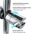 thumbnail image 3 of Yeacher Adjustable Hand Shower Bracket for Slide Bar 18-25MM Diameter Polished Chrome Replacement Handheld Shower Head Holder, 3 of 7