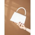 thumbnail image 6 of Women's Satin Evening Bag Top Handle Clutch Purse, Pleated Formal Handbag for Wedding Guest Party Prom Dinner, 6 of 7
