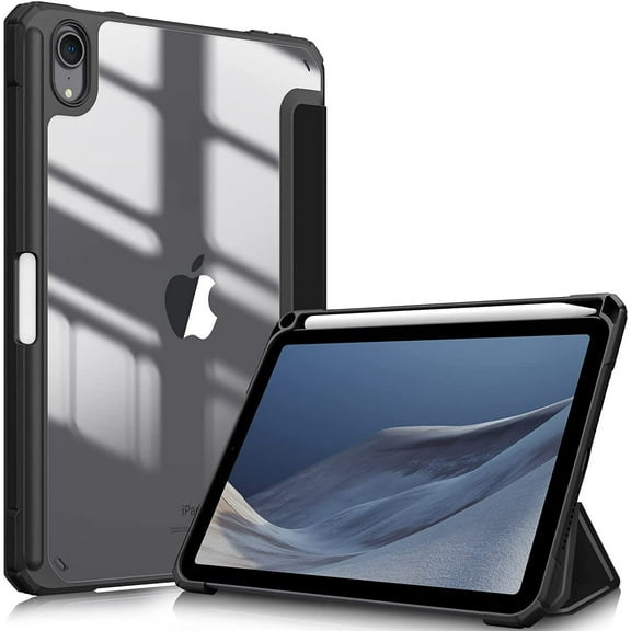 Timoom Slim Case for iPad Mini 6 2021 (8.3 Inch) - [Built-in Pencil Holder] Shockproof Cover Clear Transparent Back Shell, Auto Wake/Sleep for iPad Mini 6th Generation