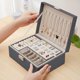 thumbnail image 2 of Caja de joyería de Cuero con Cerradura, Organizador de joyas para Mujer 2 Capas Estuche Joyero de Viaje caja de almacenamiento de joyas para Pendientes Anillos Collares, 2 of 4