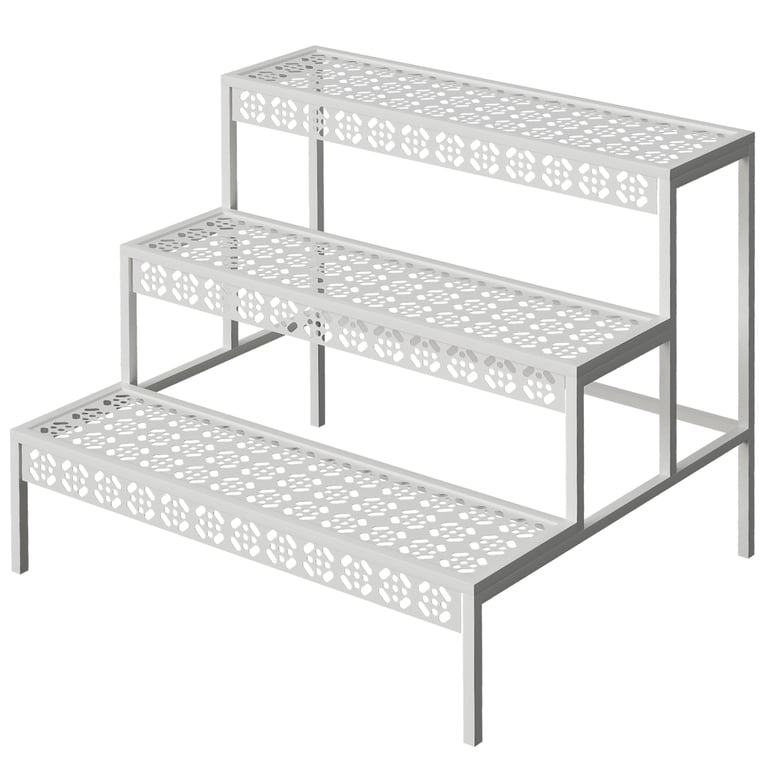 SONGMICS 3-Tier Storage Rack – Extendable, Adjustable Shelves, 11.8x15x28.4 Inches, White