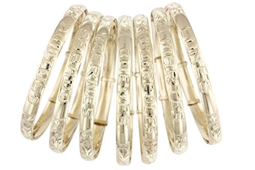 Three tons 14k gold plated 7days semanario bangle bracelets size 56 for  Ladies  eBay
