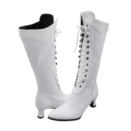 

Toe Boots Lace Side Fashion Zip Women s Shoes Boots High Heeled Mid- Pointed women s boots