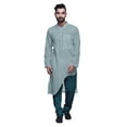thumbnail image 1 of Atasi Ensemble de Pyjama Kurta Ethnique Imprimé pour Fête d'Été Kurta Pyjama pour Hommes, 1 of 4