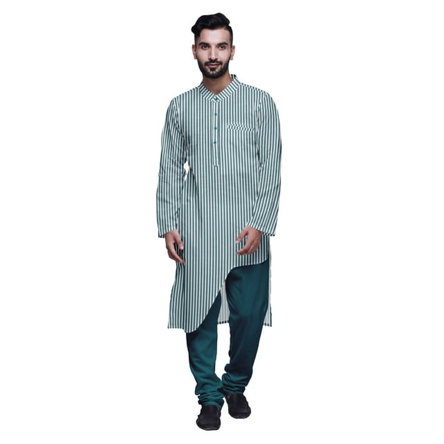 Atasi Ensemble de Pyjama Kurta Ethnique Imprimé pour Fête d'Été Kurta Pyjama pour Hommes