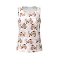 thumbnail image 4 of Fotbe Dachshund Dog Puppy Womens Loose Fit Casual Flowy Slim-Fit Tank Tops Athletic Round Neck Trendy Sleeveless Summer Tops for Gym and Yoga-Small, 4 of 9