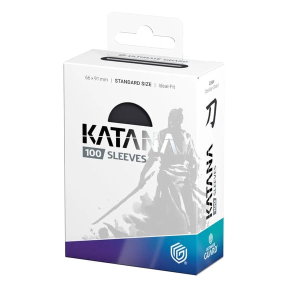 Collectible Ultimate Guard Katana Card Sleeves, 100 Standard Size TCG Sleeves, 66 x 91mm, Obsidian Shard Back, Tournament Sleeves, No PVC & Acid-Free, High Clarity