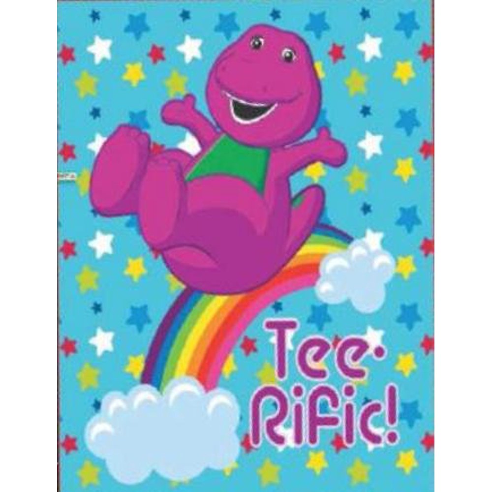 Blanket Barney Coral Fleece Rainbow New Licensed Gifts Toys cfb