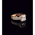 thumbnail image 2 of 14K Solid Yellow Gold Square Solitaire Cz Ring, 2 of 4